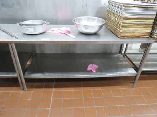 6FT STAINLESS STEEL TABLE - 30IN DEEP
