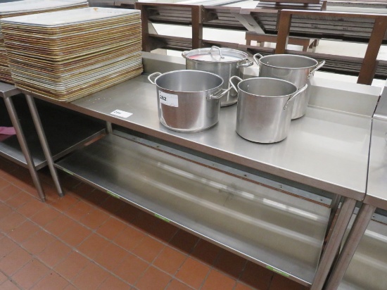 6FT STAINLESS STEEL TABLE - 24IN DEEP