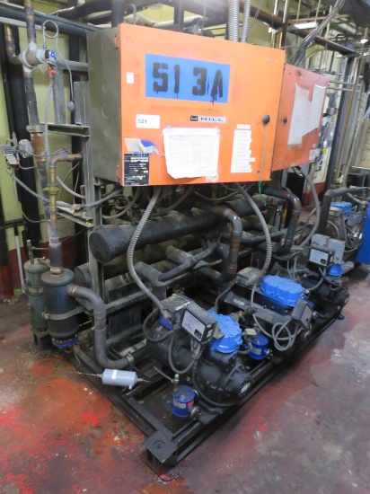 HILL COMPRESSOR RACK D 22.5HP 3-COPELAND 208V CONTROL PANEL NOT INCLUDED