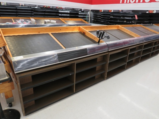 6FT SLANT PRODUCE TABLES WITH FRONT SHELVING INSERT