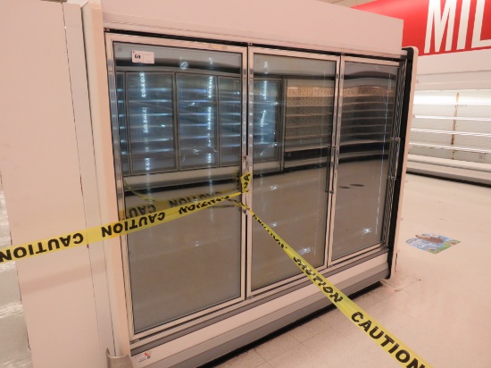 KYSOR QIV5V34 FREEZER DOOR CASE '07 - SOLD BY THE DOOR - REMOTE COOLED, NO COMPRESSOR