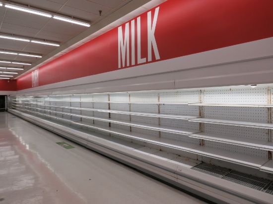 HILL 5DRK DAIRY CASES (4-8FT, 5-12FT) - REMOTE COOLED, NO COMPRESSOR