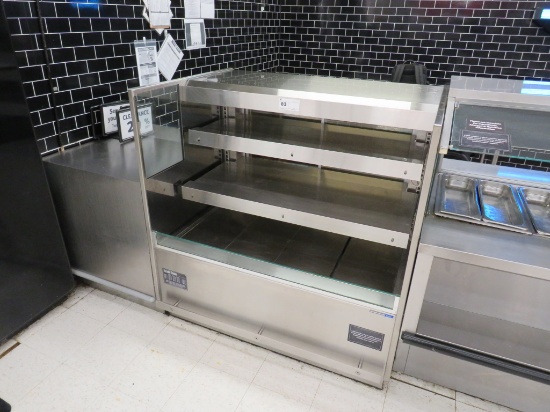 4FT HILL/PHOENIX PF4R 3-DECK HOT DELI CASE 2016 - REMOTE COOLED, NO COMPRESSOR