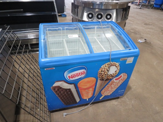 38-INCH AHT SELF-CONTAINED SLIDE-TOP ICE CREAM FREEZER MODEL RIO S100
