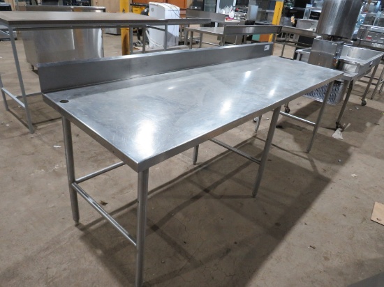 8FT STAINLESS STEEL TABLE - 30IN DEEP