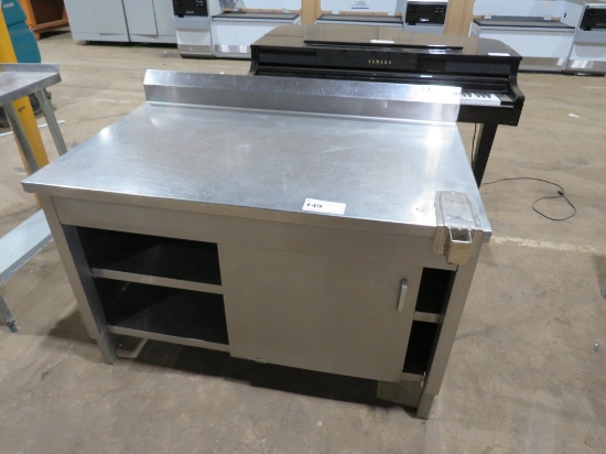 4FT S/STEEL CABINET W/SLIDING DOORS - 30IN DEEP