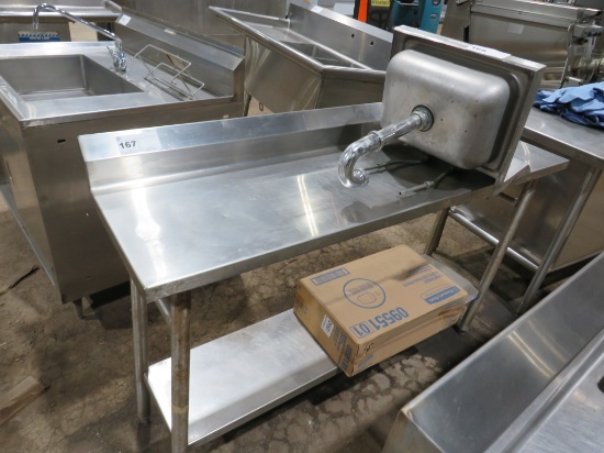 5FT STAINLESS STEEL TABLE - 16IN DEEP