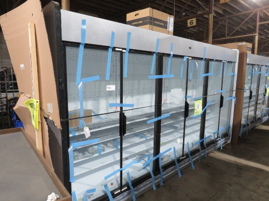 NEW 2024 12FT HUSSMANN IDD5SU GLASS-DOOR DAIRY CASE WITH NEW COPELAND CONDENSING UNIT