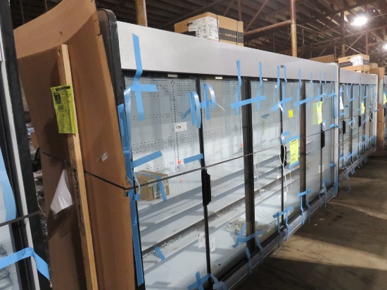 NEW 2024 12FT HUSSMANN IDD5SU GLASS-DOOR DAIRY CASE WITH NEW COPELAND CONDENSING UNIT