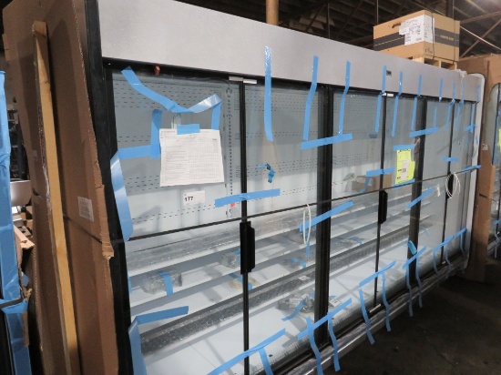 NEW 2024 12FT HUSSMANN IDD5SU GLASS-DOOR DAIRY CASE WITH NEW COPELAND CONDENSING UNIT