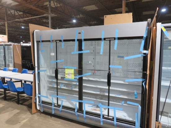 NEW 2024 8FT HUSSMANN IDD5SU GLASS-DOOR DAIRY CASE WITH NEW COPELAND CONDENSING UNIT