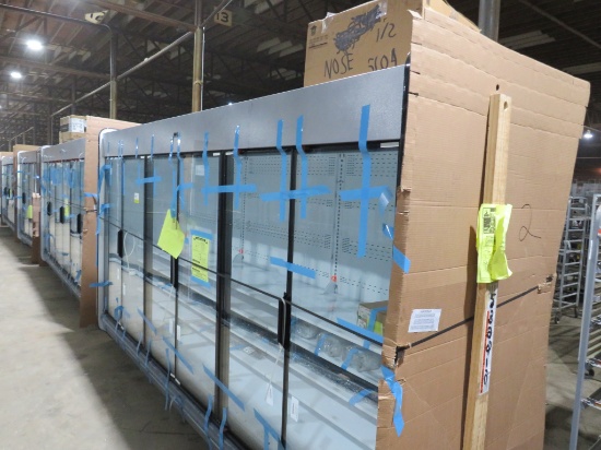 NEW 2024 12FT HUSSMANN IDD5SU GLASS-DOOR DAIRY CASE WITH NEW COPELAND CONDENSING UNIT