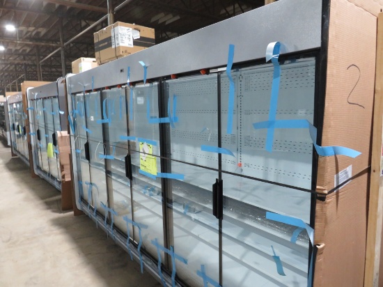 NEW 2024 12FT HUSSMANN IDD5SU GLASS-DOOR DAIRY CASE WITH NEW COPELAND CONDENSING UNIT