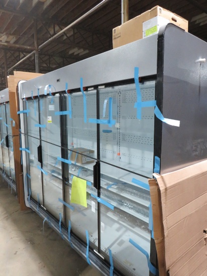 NEW 2024 8FT HUSSMANN IDD5SU GLASS-DOOR DAIRY CASE WITH NEW COPELAND CONDENSING UNIT