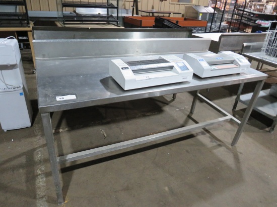 6FT STAINLESS STEEL TABLE - 30IN DEEP
