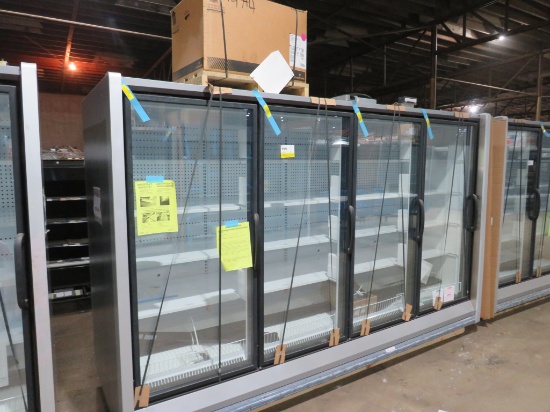 NEW 2024 HUSSMANN RL-4 4-DOOR FREEZER WITH NEW COPELAND CONDENSING UNIT