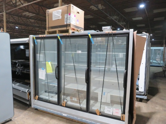 NEW 2024 HUSSMANN RL-3 3-DOOR FREEZER WITH NEW COPELAND CONDENSING UNIT