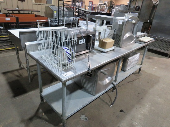 8FT STAINLESS STEEL TABLE - 30IN DEEP
