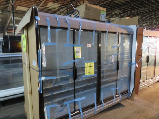NEW 2025 8FT HUSSMANN IDDF5SU GLASS-DOOR DAIRY CASE WITH NEW COPELAND CONDENSING UNIT