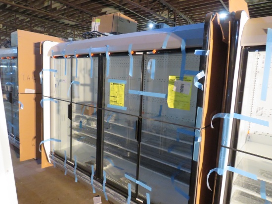 NEW 2025 8FT HUSSMANN IDDF5SU GLASS-DOOR DAIRY CASE WITH NEW COPELAND CONDENSING UNIT