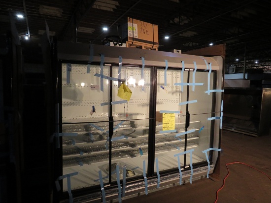 NEW 2025 8FT HUSSMANN IDDF5SU GLASS-DOOR DAIRY CASE WITH NEW COPELAND CONDENSING UNIT