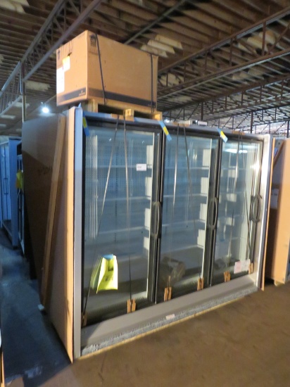 NEW 2025 HUSSMANN RFL3 3-DOOR FREEZER WITH NEW COPELAND CONDENSING UNIT