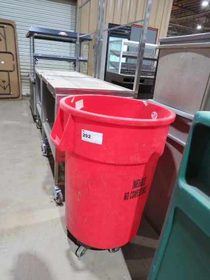 32-GALLON RED TRASH CAN