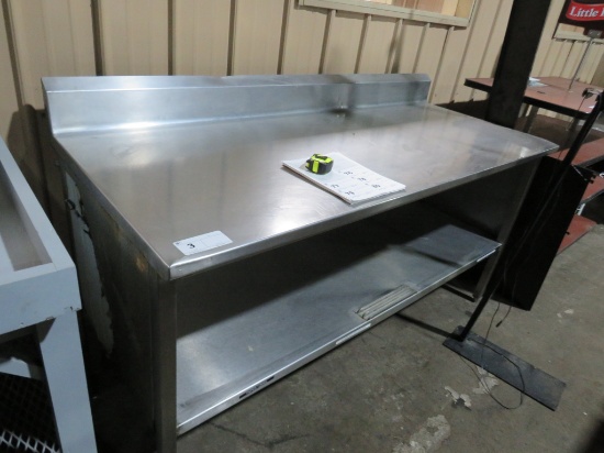6FT STAINLESS STEEL TABLE - 30IN DEEP