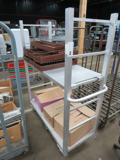 20X48 ALUMINUM 2-DECK STOCK CART