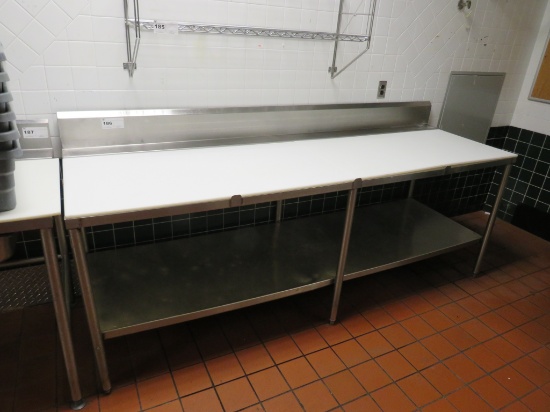 8FT POLYTOP TABLE - 30IN DEEP