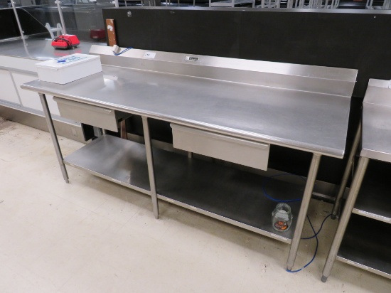 7FT STAINLESS STEEL TABLE - 30IN DEEP
