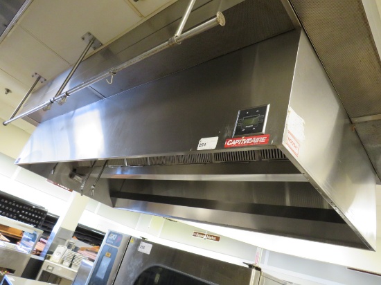 11FT S/STEEL ISLAND EXHAUST HOOD - NO FANS