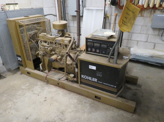 KOHLER 30KW GENERATOR - NO TRANSFER SWITCH