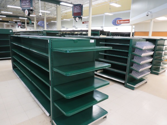 MADIX GONDOLA SHELVING 60IN TALL 16/16 - 36FT W/6 3FT END CAPS - SOLD BY THE FOOT