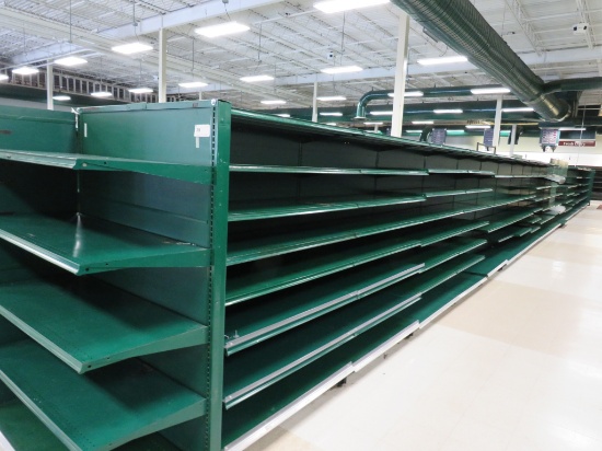 MADIX GONDOLA SHELVING 72IN TALL 20/22 - 84FT W/4FT END CAPS - SOLD BY THE FOOT