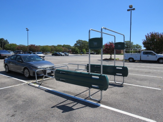 GREEN SHOPPING CART CORRALS