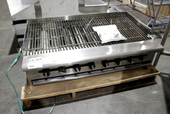 NEW ASBER AERB-48NG 48IN GAS CHAR GRILL
