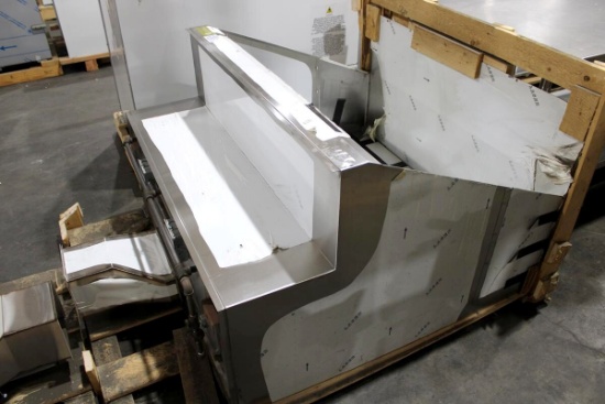 NEW 4FT AVTEC VNP STAINLESS STEEL WINGSTREET EXHAUST HOOD W/OUT EXHAUST DAMPER, NO MAKE-UP AIR