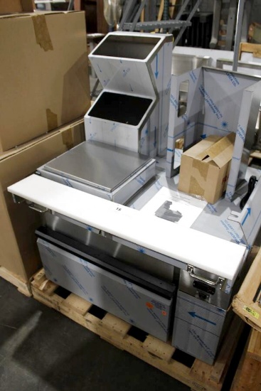 NEW SILVER KING SKRN38-EDUS1 SELF CONTAINED REFRIGERATED SHAKE STATION/ CHEF BASE
