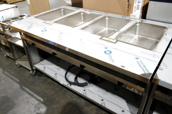 NEW RANDELL 3614-208 63IN 4-WELL ELECTRIC HOT FOOD STEAM TABLE