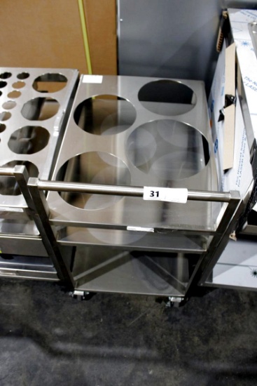 NEW WINHOLT 28X20X32 STAINLESS STEEL ICING CART