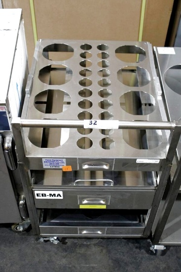 NEW WINHOLT 28X20X32 STAINLESS STEEL ICING CART