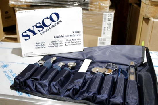 NEW SYSCO 9-PIECE GARNISH SET W/ CASE