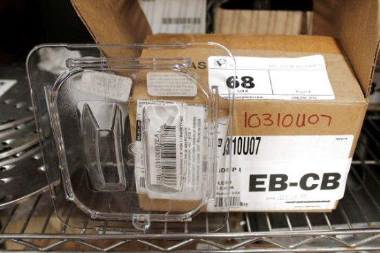 NEW BOX CARLISE 1/6 SIZE CLEAR FOOD PAN LIDS (6 EACH)