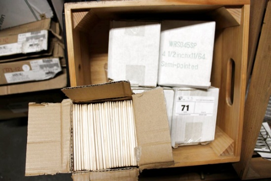 NEW BOX PERFECT STIX WRS045SP 4.5IN SEMI-POINTED WOOD SKEWERS (1000 PER BOX)
