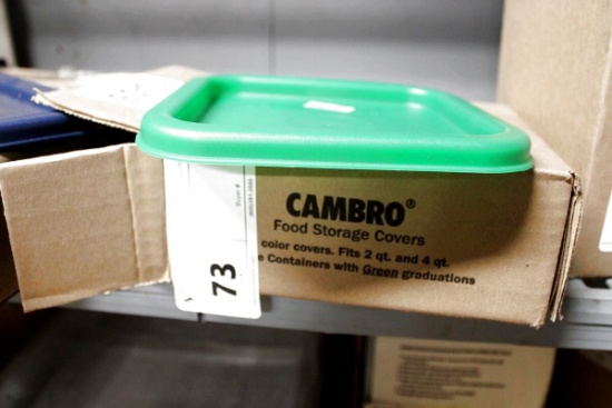 NEW BOX CAMBRO GREEN STORAGE CONTAINER LIDS - FITS 2QT AND 4QT (6 LIDS PER BOX)