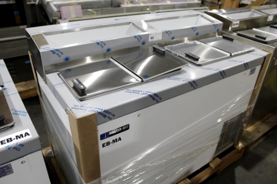 NEW SCRATCH & DENT 54IN MASTER-BILT FLR-80 SELF CONTAINED FLIP-LID ICE CREAM DIPPING CABINET W/ TOPP