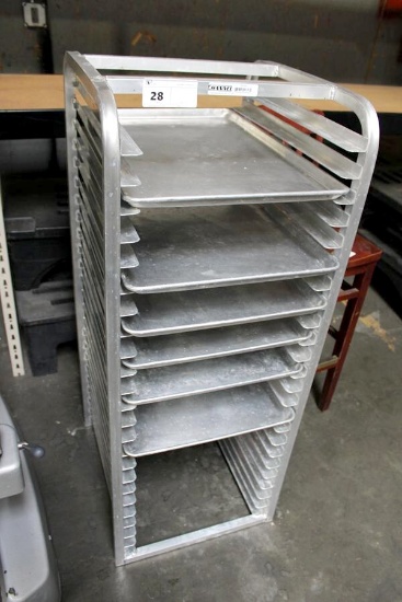 24-PAN SHEET PAN RACK W/ (6)SHEET PANS