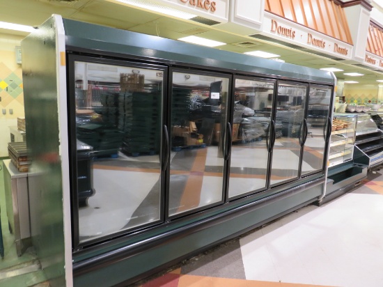 12FT HUSSMANN F6 GLASS-DOOR FREEZER CASE '09 - REMOTE COOLED, NO COMPRESSOR