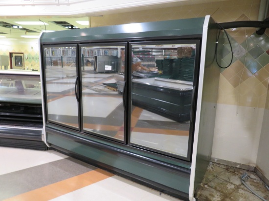 8FT HUSSMANN F6 GLASS-DOOR FREEZER CASE '09 - REMOTE COOLED, NO COMPRESSOR